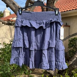 BP Tiered A-Line Skirt in Blue